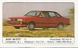 Postales: CROMO 372 ALBUM COCHES MOTOR 16: AUDI 80 GTE - Varios