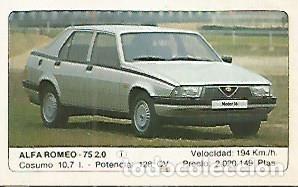 Postales: CROMO 370 ALBUM COCHES MOTOR 16: ALFA ROMEO 75 2.0 - Varios
