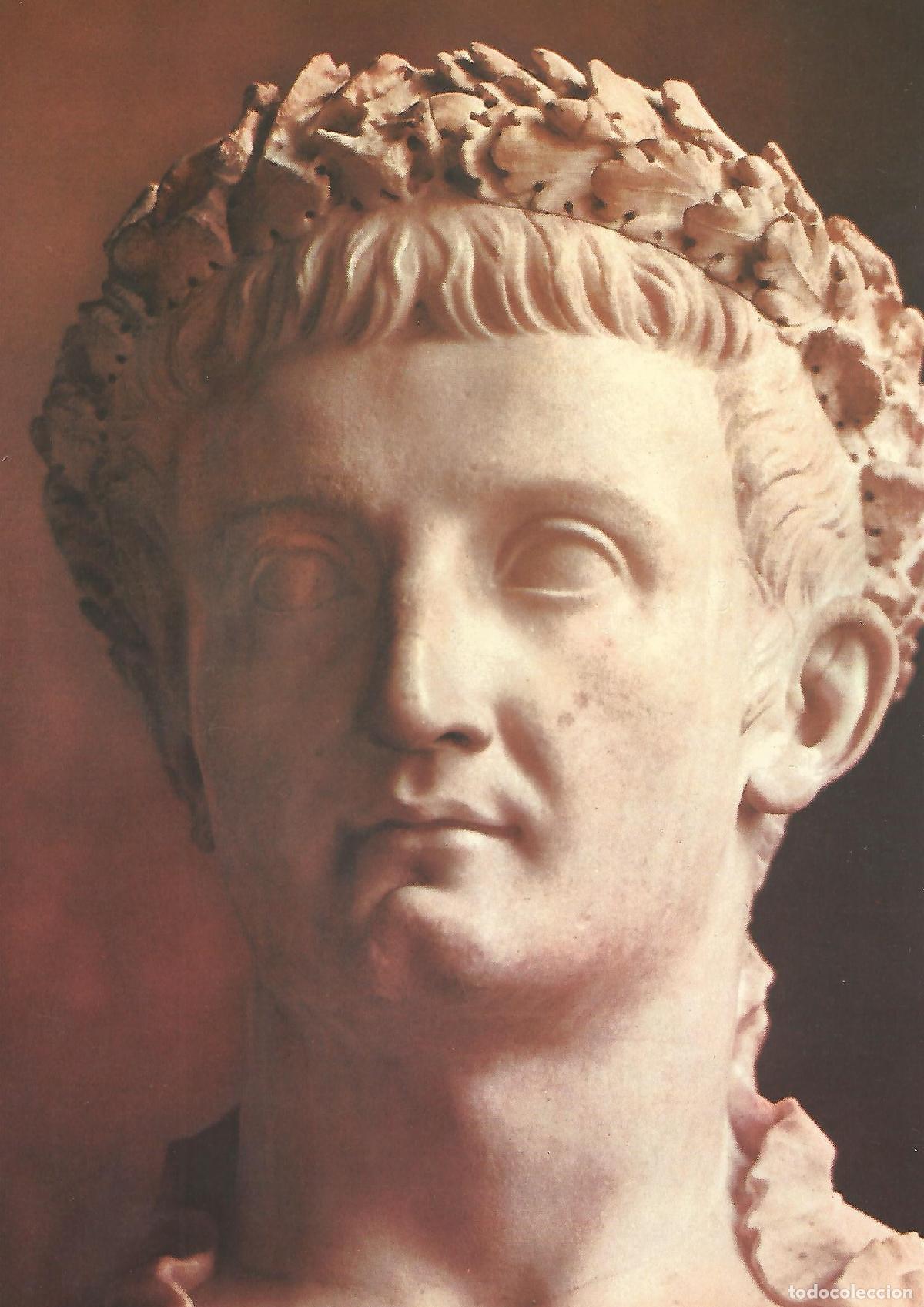 Postales: Lamina 025: Tiberio coronado con hojas de roble - VV.AA.