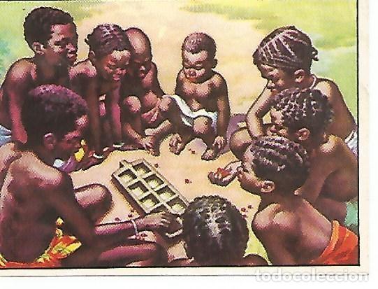 Postkarten: CROMO CHOCOLATES BATANGA - Album no 2 A traves de Africa. Serie VI. Cromo no 15. El sonjo juego in