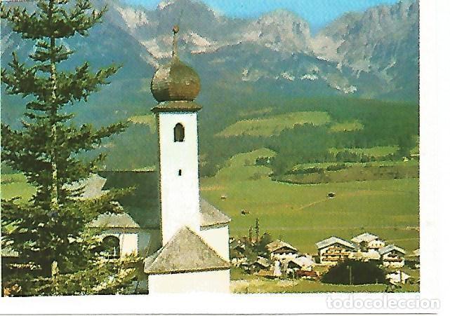 Cartoline: CROMO CHOCOLATES LAS COMAS - Europa no 128 - El pintoresco pueeblo tiroles de Ellmau (Austria) - Var