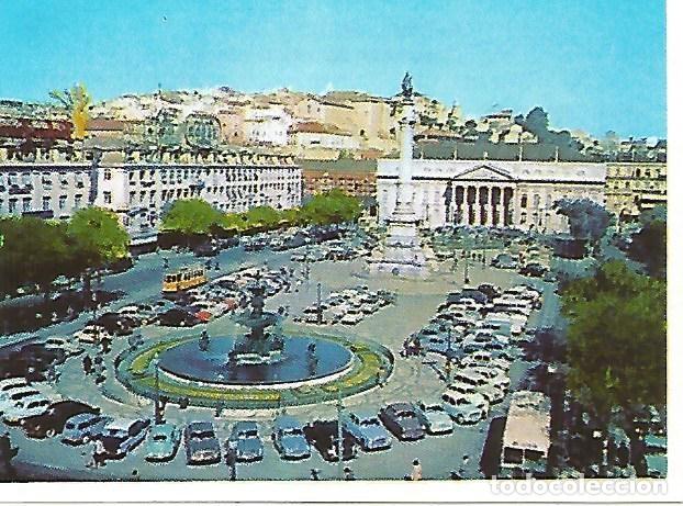 Postais: CROMO CHOCOLATES LAS COMAS - Europa no 144 - Plaza de don Pedro IV. Lisboa - Varios