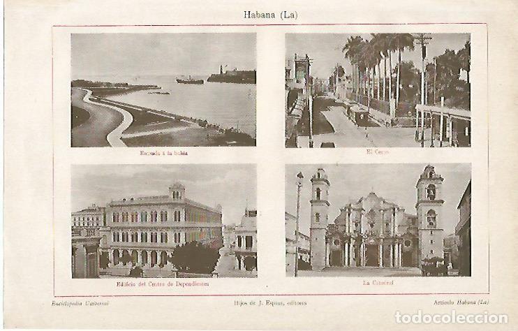 Cartoline: LAMINA ESPASA 473: Vistas de La Habana - Varios autores