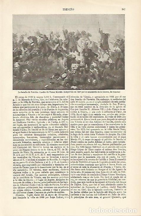 Cartoline: LAMINA ESPASA 853: La batalla de Trevi&ntilde;o obra de Morelli - Varios Autores