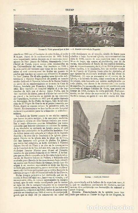 Postkarten: LAMINA ESPASA 837: Vistas de Tremp Lleida - Varios Autores