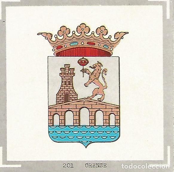 Postales: CROMO no 201. Escudo de Orense - Varios