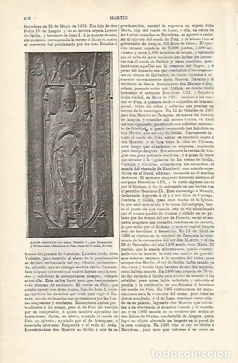 Postais: LAMINA ESPASA 1127: Papa Martin V en la Basilica de San Juan de Letran Roma - Varios Autores