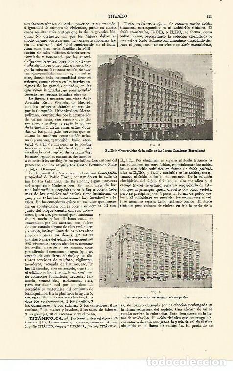 Cartes Postales: LAMINA ESPASA 1228: Edificio Concepcion Barcelona - Varios Autores