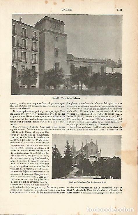 Postais: LAMINA ESPASA 1720: Torre de los Lujanes Madrid - Varios Autores