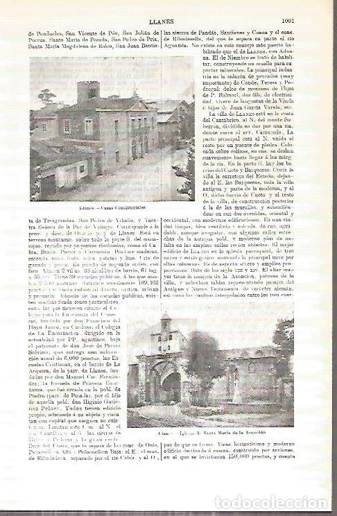 Postkarten: LAMINA ESPASA 1761: Vistas de Llanes Asturias - Varios Autores