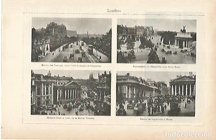 Cartoline: LAMINA ESPASA 1891: Calles de Londres - Varios Autores