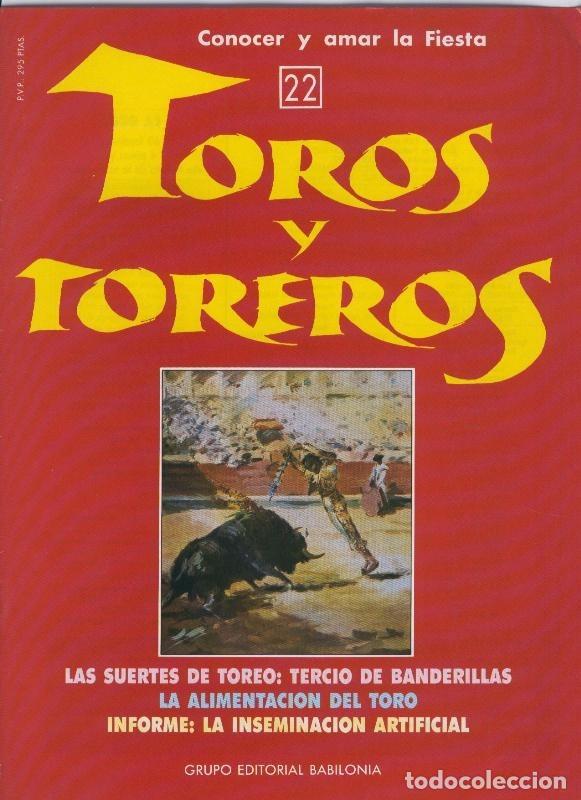 Postales: Portada fasciculo Toros y Toreros numero 22 - Varios