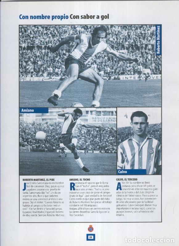 Postales: Espanyol Lamina 12: Roberto Martinez, Amiano, Calvo - Varios