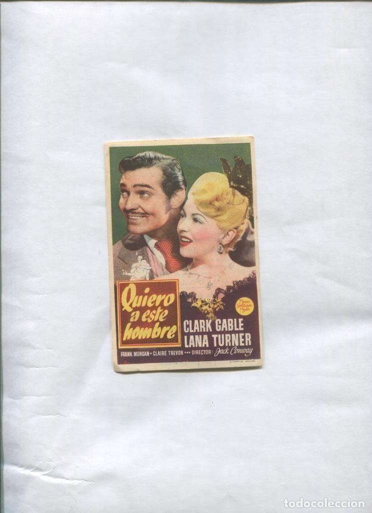 Postales: Programas de cine: Quiero a este hombre con Clark Cable y Lana Turner - Varios