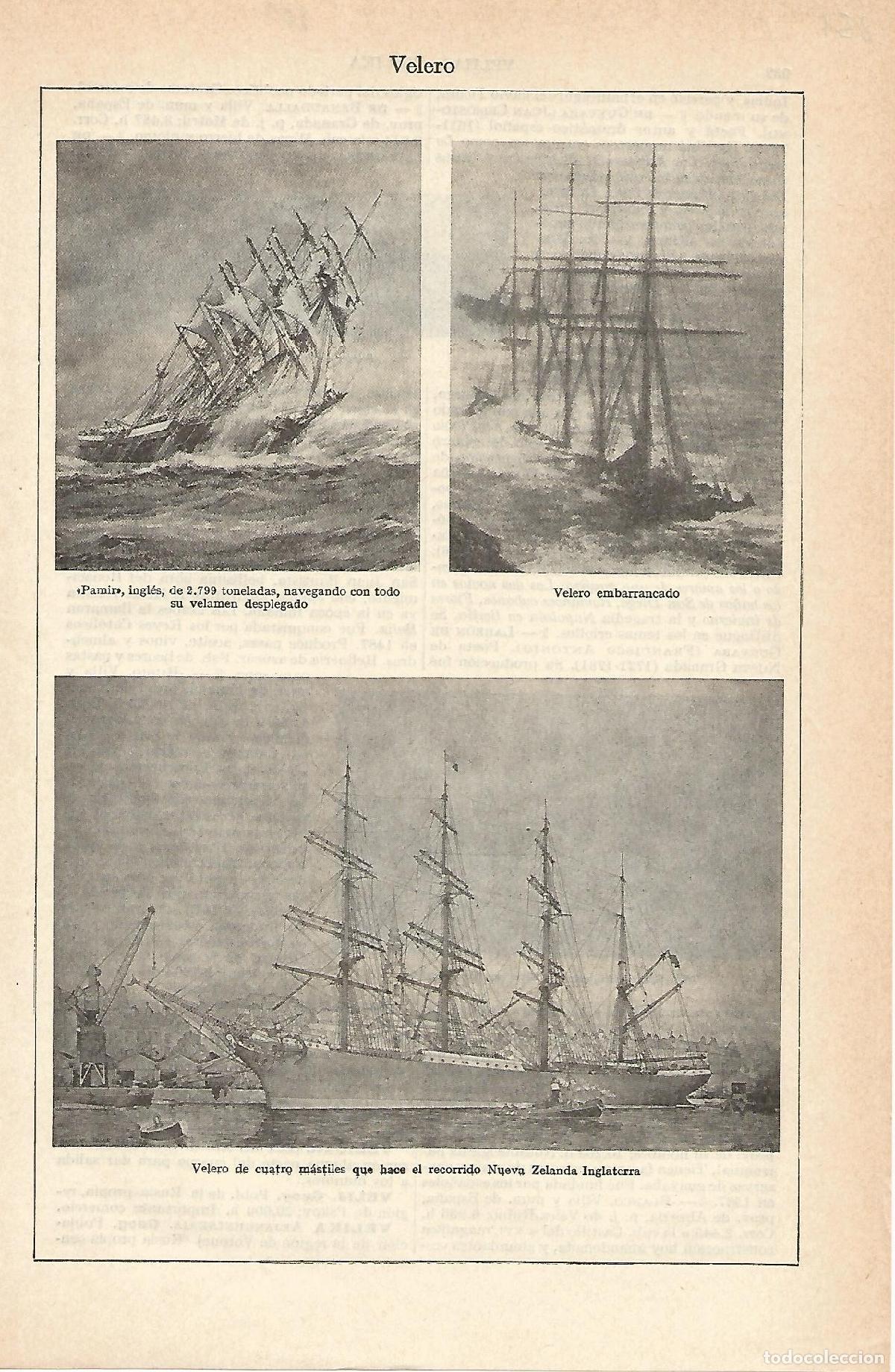 Postales: Lamina 085: Velero - Varios