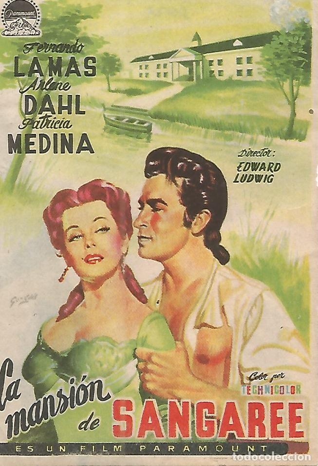 Postales: CROMO 006: Reproduccion cartel La Mansion de Sangaree - Varios