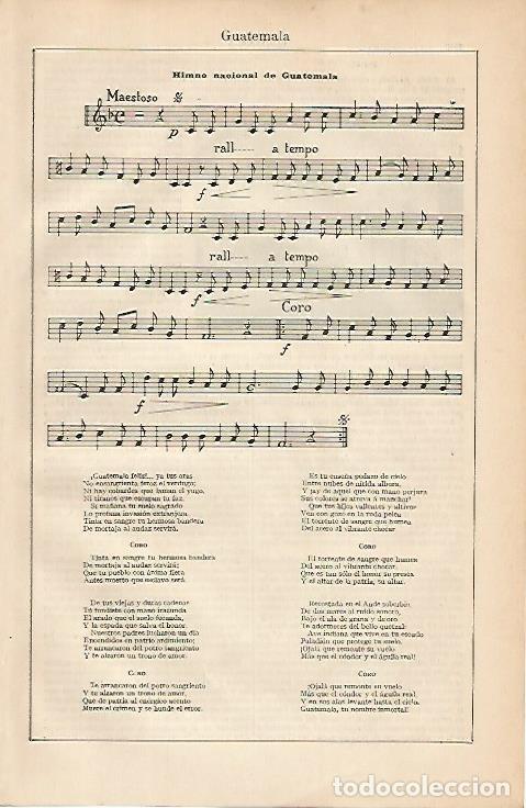 Postkarten: LAMINA ESPASA 2244: Himno nacional de Guatemala - Varios Autores