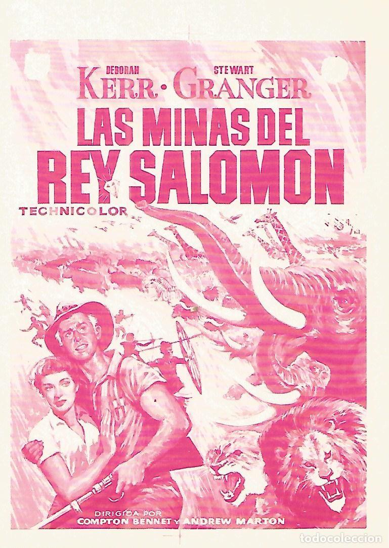 Postales: FLYER PUBLICITARIO 104: Film Las minas del conquista del rey Salomon - Varios
