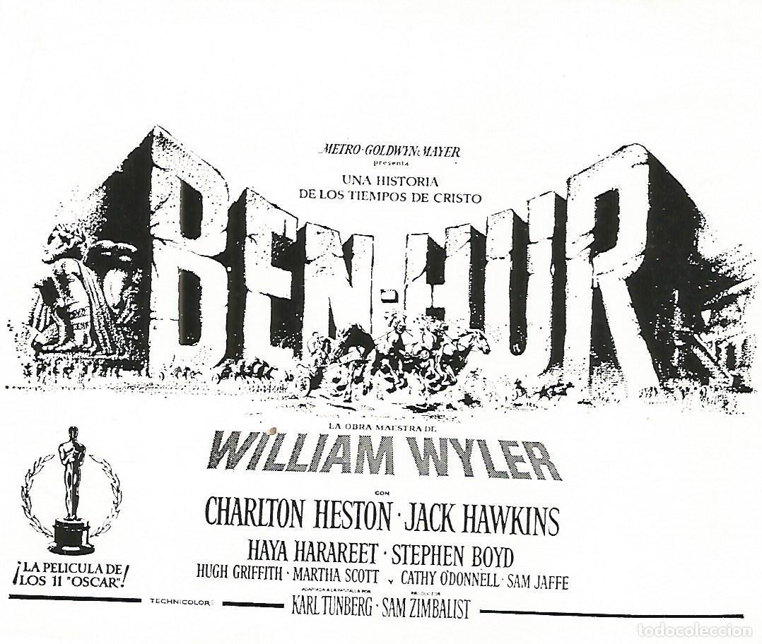 Postales: FLYER PUBLICITARIO 108: Film Ben Hur - Varios
