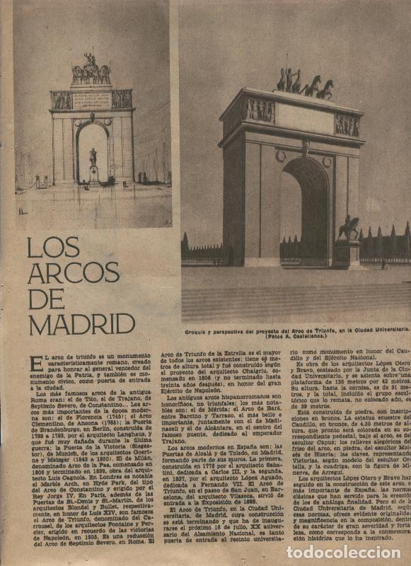 Postales: ABC 13 mayo 1956: Madrid: Los Arcos de Madrid - Varios