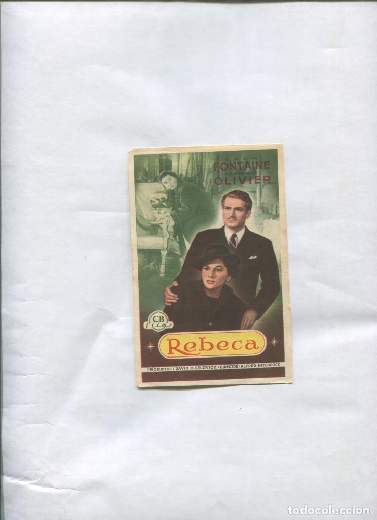 Cartes Postales: Programas de cine: Rebeca con Joan Fontaine y Laurence Olivier - Varios