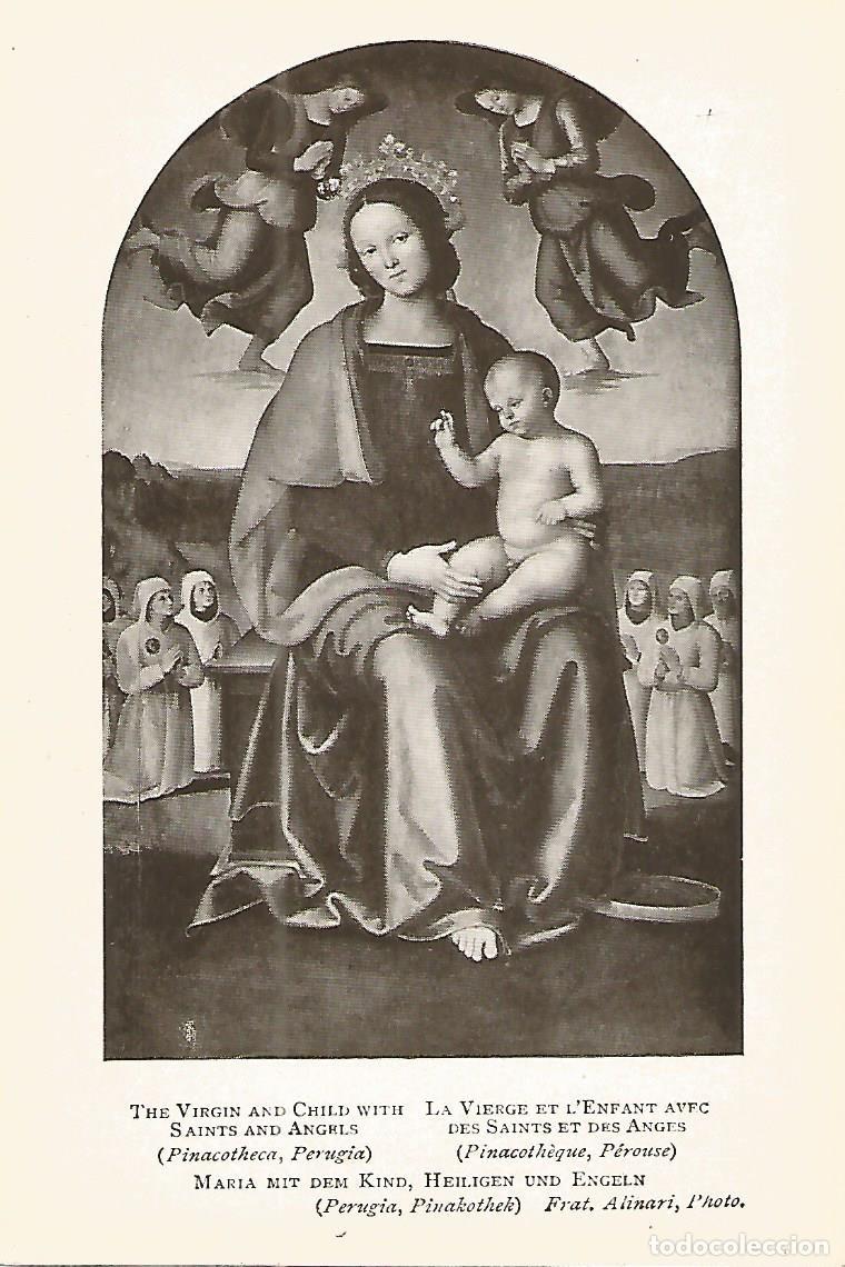Cartoline: Lamina 213: PERUGINO. La Virgen y el Ni&ntilde;o con santos y angeles - Varios
