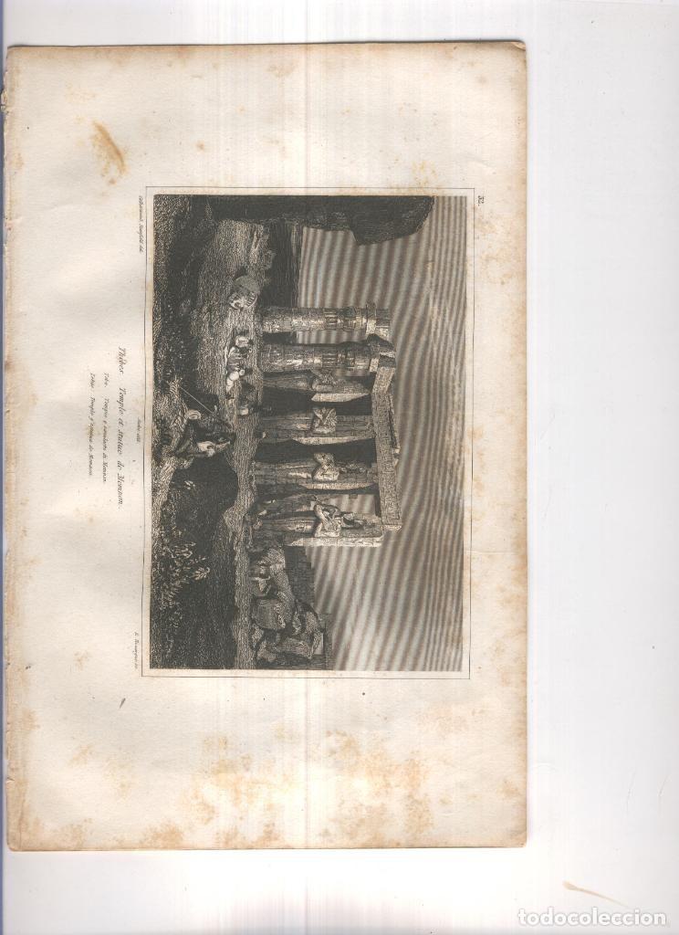 Postkarten: LAMINA/GRABADO 24: TEBAS, Templo y Estatua de Memnon - Catherwood, Stanfield
