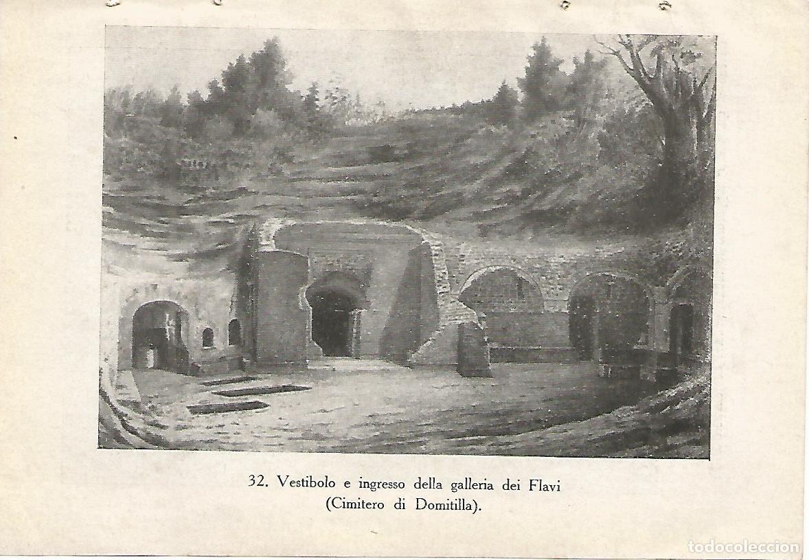 Postcards: Lamina 447: CATACUMBAS DE ROMA. Entrada a la Galeria Flavia. Cementerio de Domitilla - P. Sisto Scag