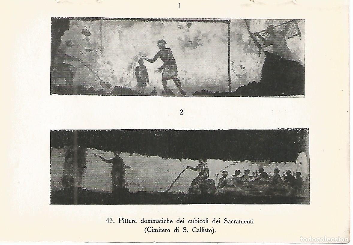 Postales: Lamina 460: CATACUMBAS DE ROMA. Pintura del cubiculo de los Sacramentos. Cementerio de San Calixto -