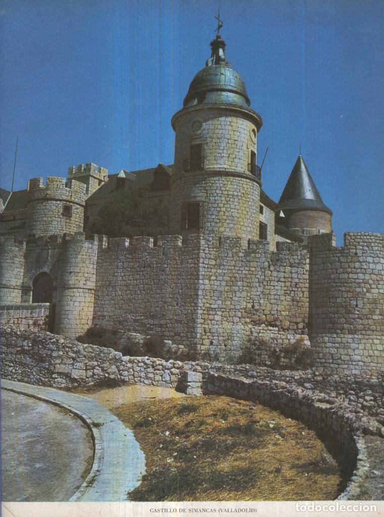 Postales: Lamina Castillos de Espa&ntilde;a Edicion 1967 No.018: CASTILLO DE SIMANCAS (VALLADOLID) - VARIOS