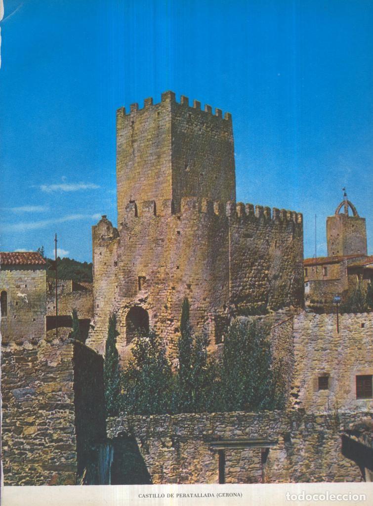 Postais: Lamina Castillos de Espa&ntilde;a Edicion 1967 No.040: CASTILLO DE PERATALLADA (GIRONA) - VARIOS