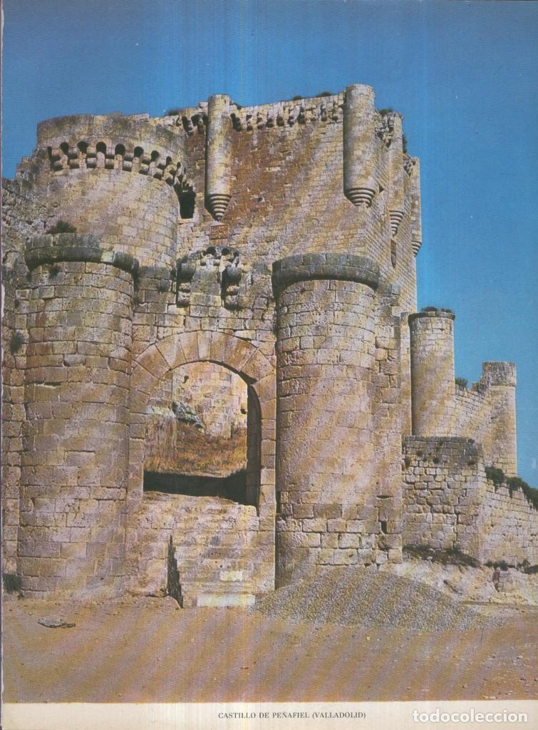 Postales: Lamina Castillos de Espa&ntilde;a Edicion 1967 No.042: CASTILLO DE PE&Ntilde;AFIEL (VALLADOLID) - VARIOS