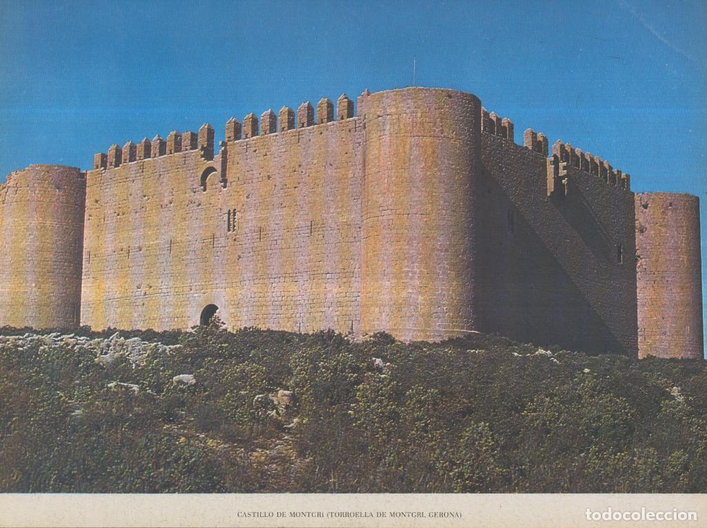 Postales: Lamina Castillos de Espa&ntilde;a Edicion 1967 No.051: CASTILLO DE MONGRI (TORROELLA DE MONTGRI, GIRONA) -