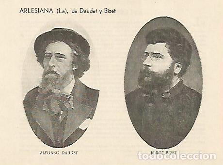 Postkarten: LAMINA 2673: Alfonso Daudet y Jorge Bizet - Jose Maria Junyent (director)