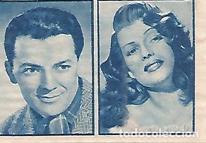 Postales: CROMO 00136 GALLINA BLANCA 2o ALBUM. Serie 48 Cine. Numero 8 Cornel Wilde - Rita Hayworth - Varios