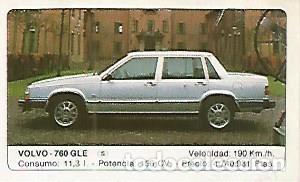 Postales: CROMO 346 ALBUM COCHES MOTOR 16: VOLVO 760 GLE - Varios