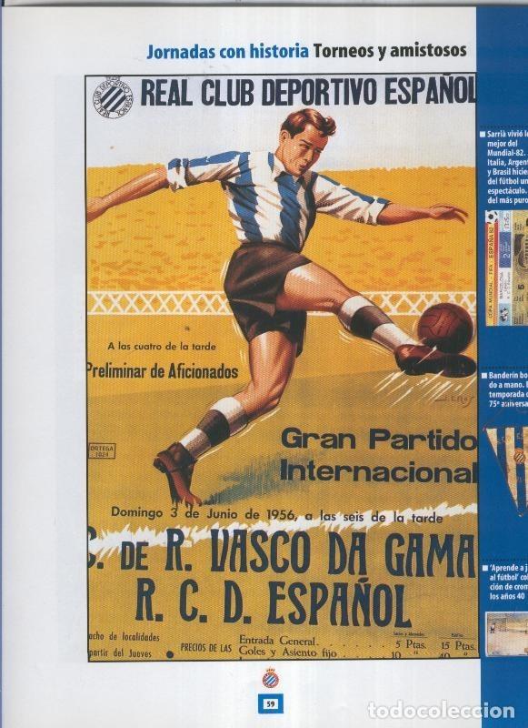 Postales: Espanyol Lamina 31: Cartel torneo de 1956 con el Vasco de Gama - Varios