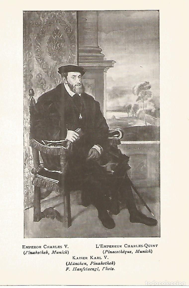 Postales: Lamina 805: TIZIANO. El emperador Carlos V - Varios