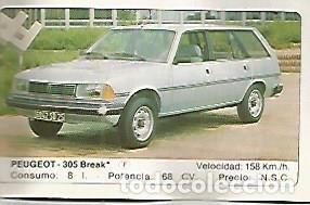 Cartes Postales: CROMO 312 ALBUM COCHES MOTOR 16: PEUGEOT 305 BREAK - Varios