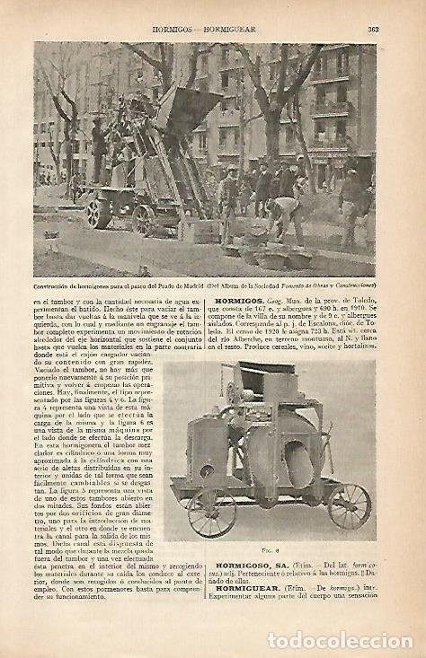 Postkarten: LAMINA ESPASA 4451: Construccion de hormigon en el Paseo del Prado de Madrid - Varios Autores
