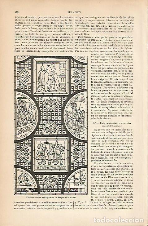 Postkarten: LAMINA ESPASA 5153: Vidriera de los milagros de la Virgen en Le Mans Francia - Varios Autores