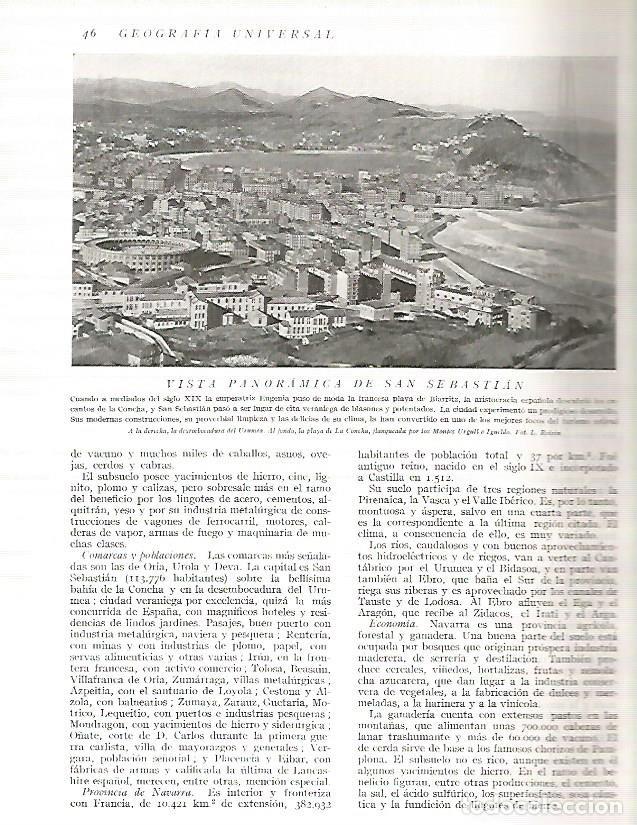 Postales: LAMINA 3055: ESPA&Ntilde;A. Vista panoramica de San Sebastian - Ramon Otero Pedrayo