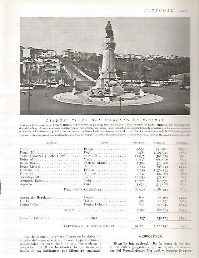Postcards: LAMINA 3095: PORTUGAL. Plaza del Marques de Pombal de Lisboa - Ramon Otero Pedrayo