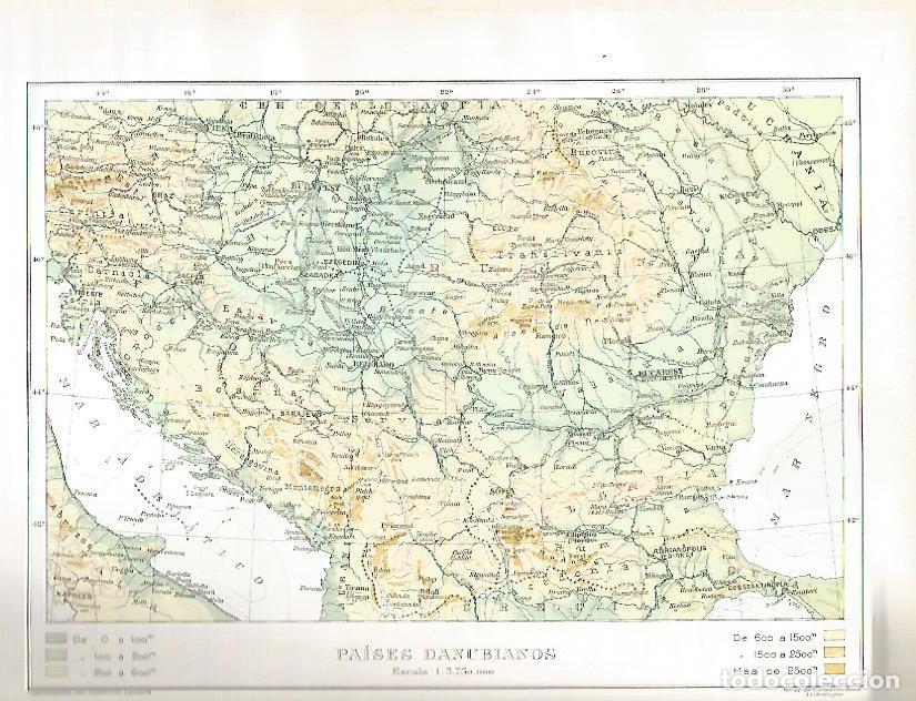 Postales: LAMINA 3129: EUROPA. Mapa de los paises Danubianos - Ramon Otero Pedrayo