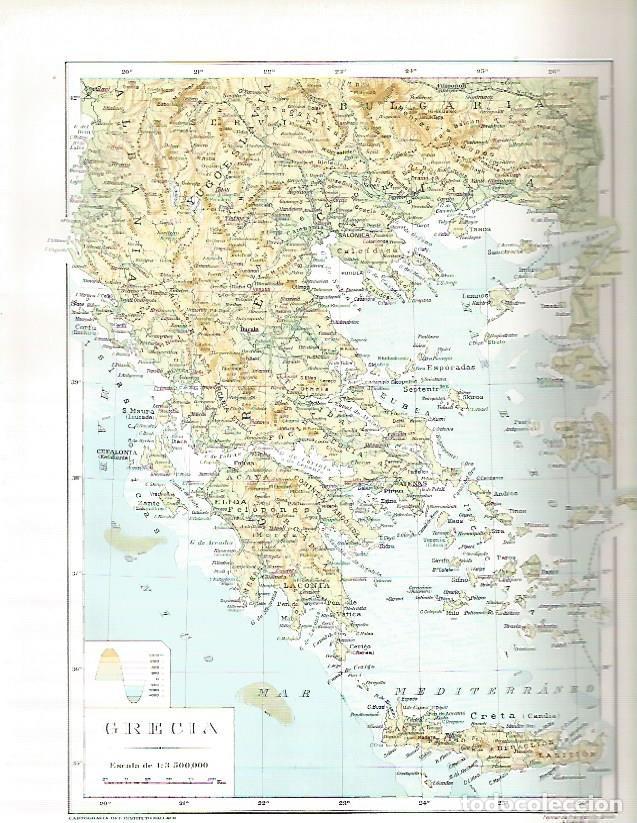 Cartes Postales: LAMINA 3141: GRECIA. Mapa de Grecia - Ramon Otero Pedrayo