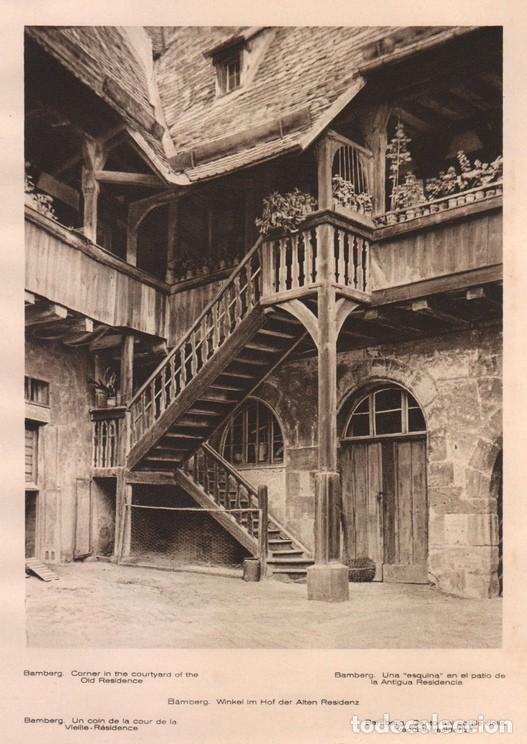 Postcards: Lamina/Foto KURT HIELSCHE Deuschtland No. 068: BAMBERG. CORNER IN THE COURTYARD OF THE OLD RESIDENCE