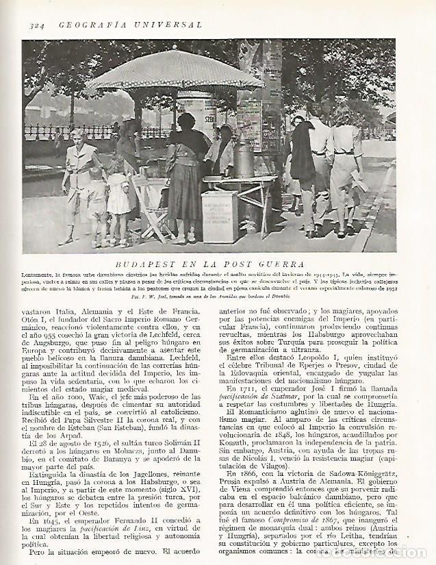 Postkarten: LAMINA 3214: HUNGRIA. Budapest en la post guerra - Ramon Otero Pedrayo