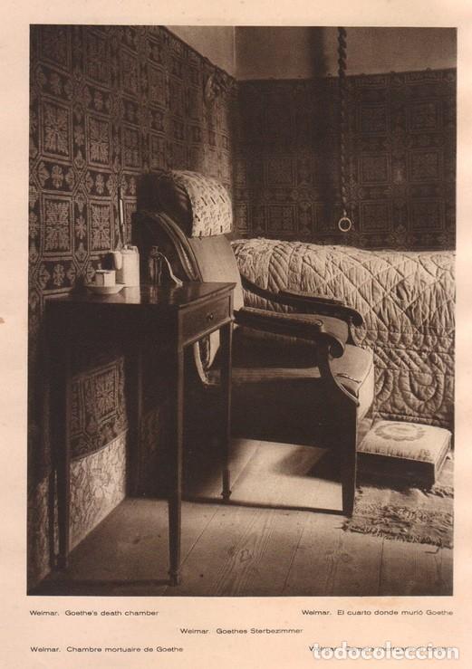 Postales: Lamina/Foto KURT HIELSCHE Deuschtland No. 098: WEIMAR. GOETHES DEATH CHAMBER - KURT HIELSCHER