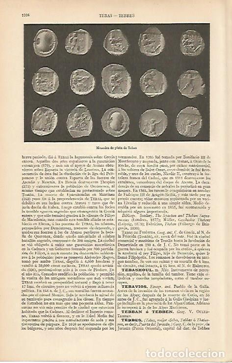 Postkarten: LAMINA ESPASA 5858: Monedas de plata de Tebas Egipto - Varios Autores
