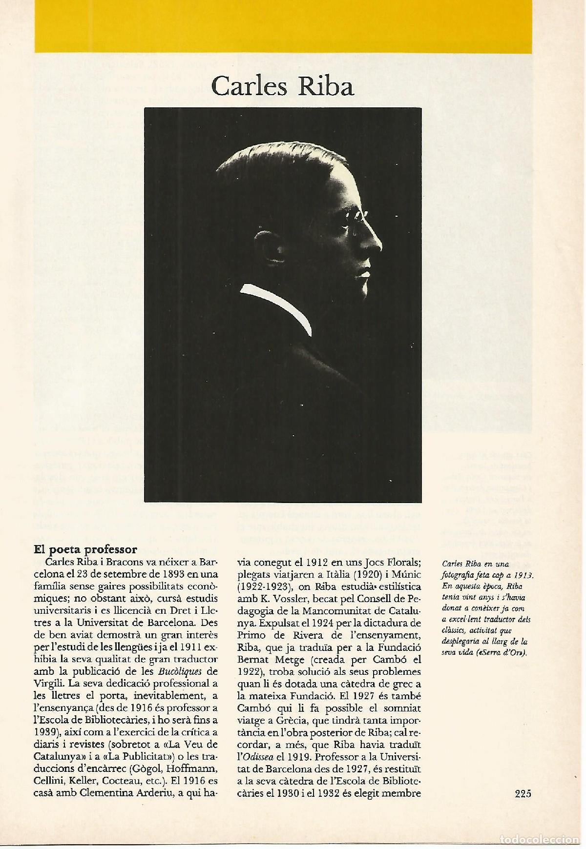 Postkarten: FASCICULO 0073: CARLES RIBA - Enric Sull&agrave;